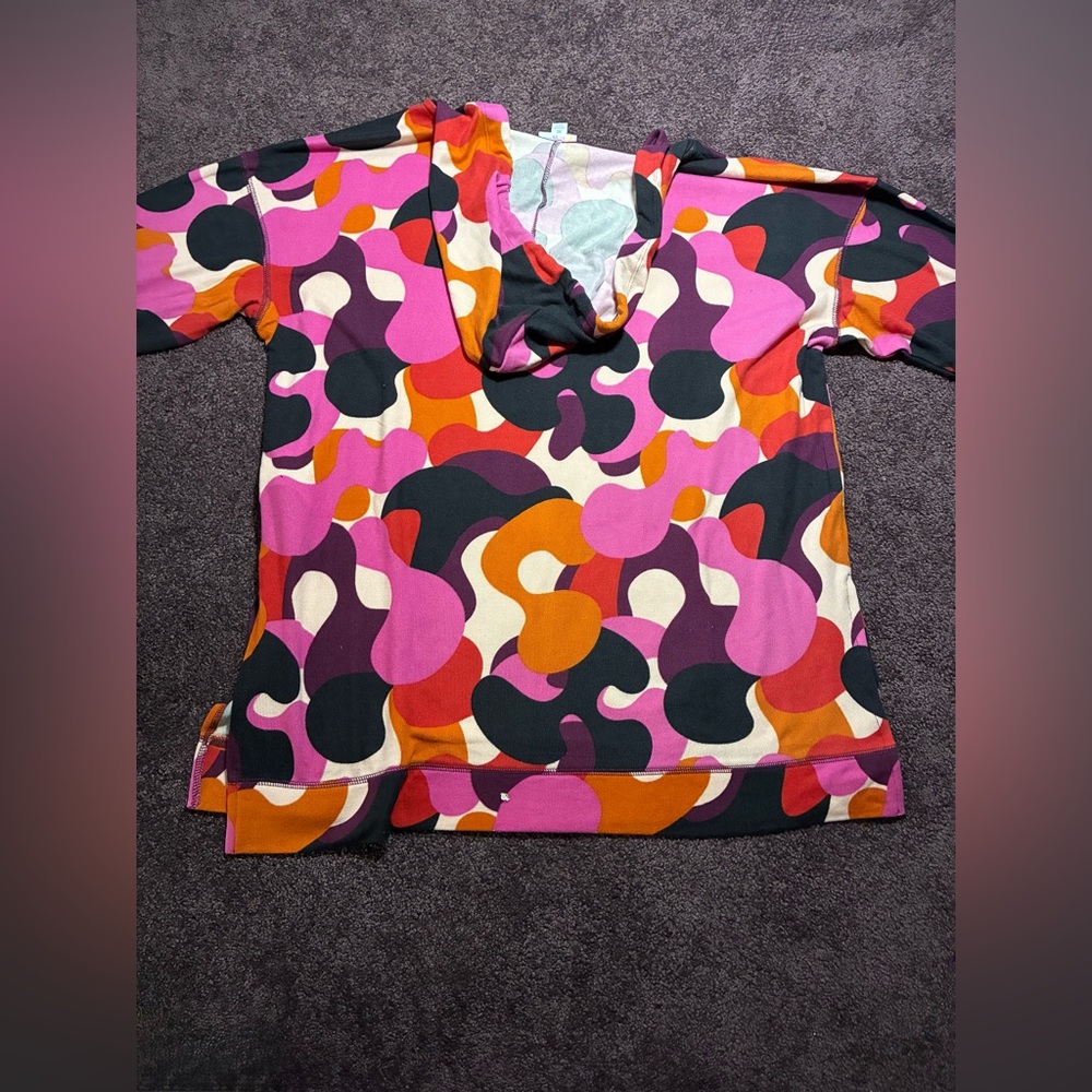 LuLaRoe Women's Hoodie in Pink, Orange, and Black - Picture 2 of 4